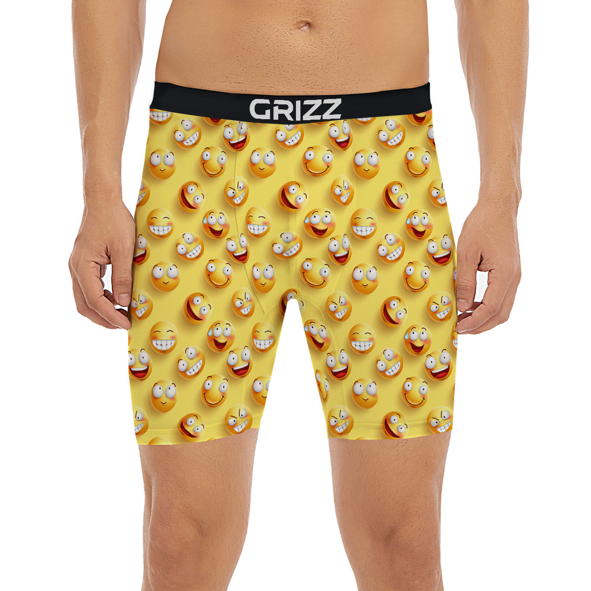 Emoji And Facial Expressions Print Pattern Boxer Briefs-grizzshop