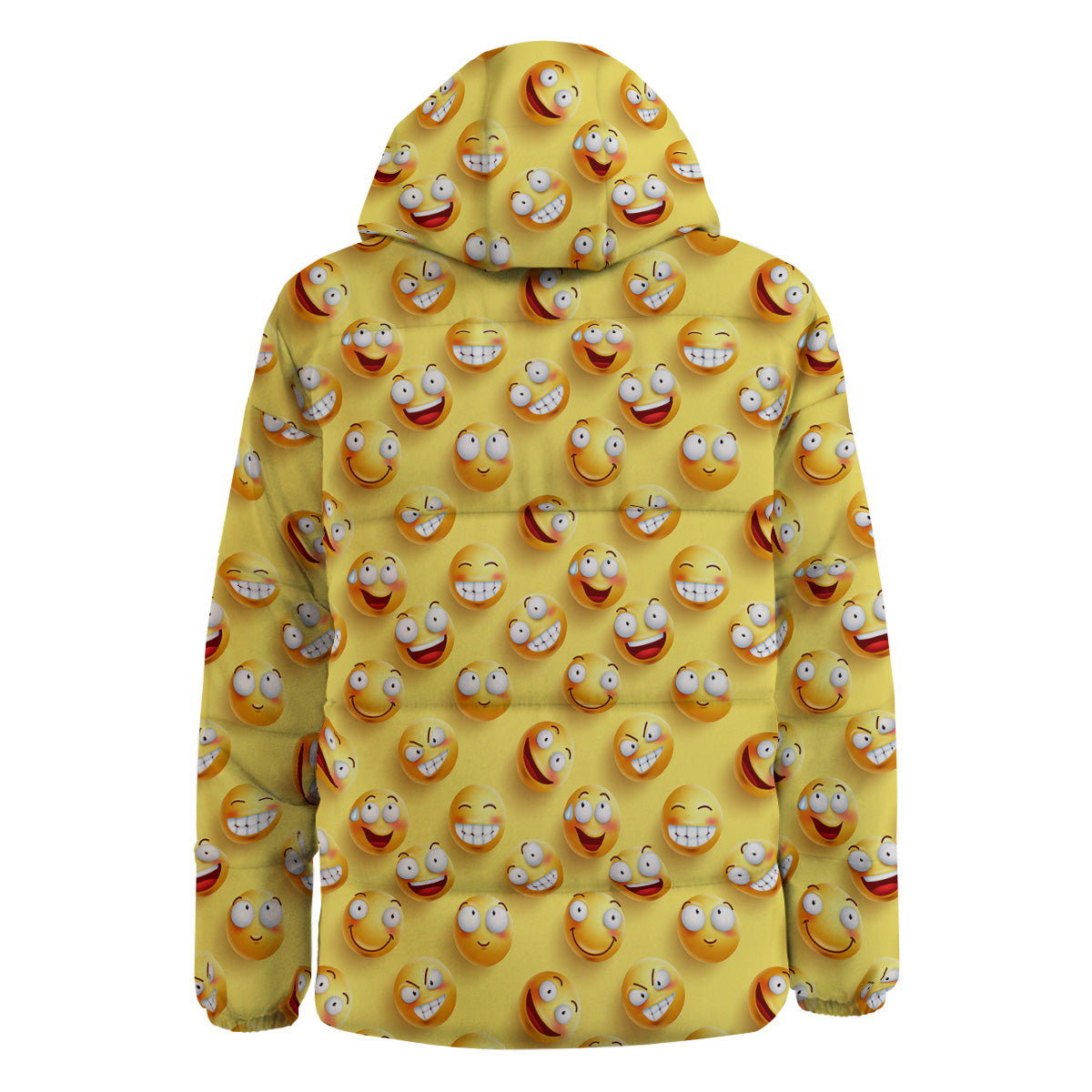 Emoji And Facial Expressions Print Pattern Down Jacket-grizzshop