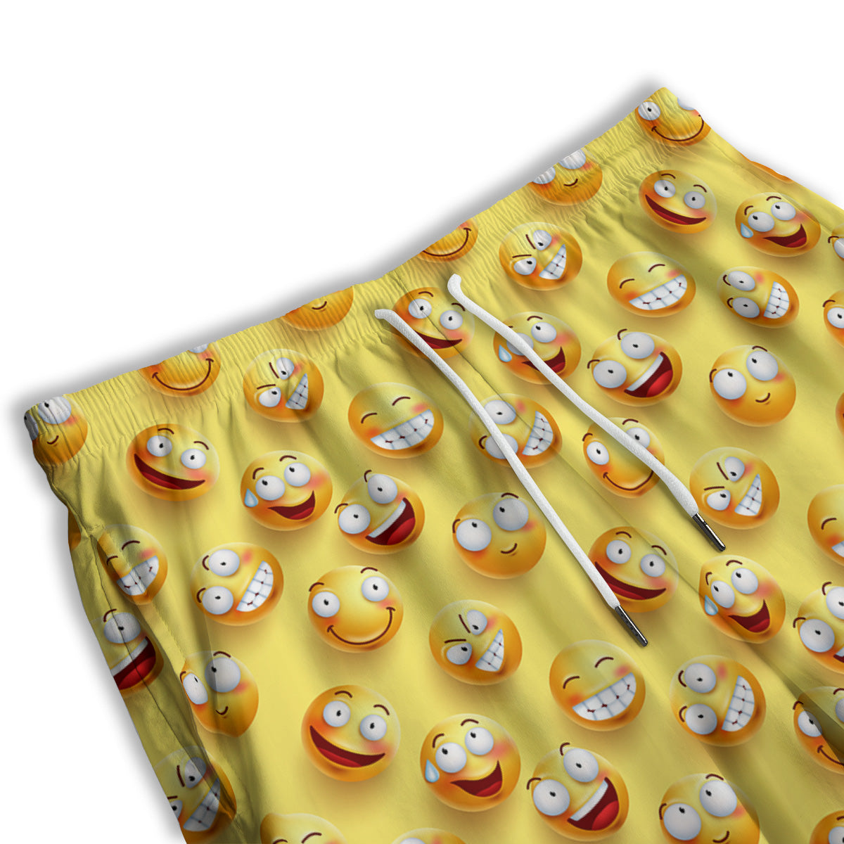 Emoji And Facial Expressions Print Pattern Men's Athletic Shorts