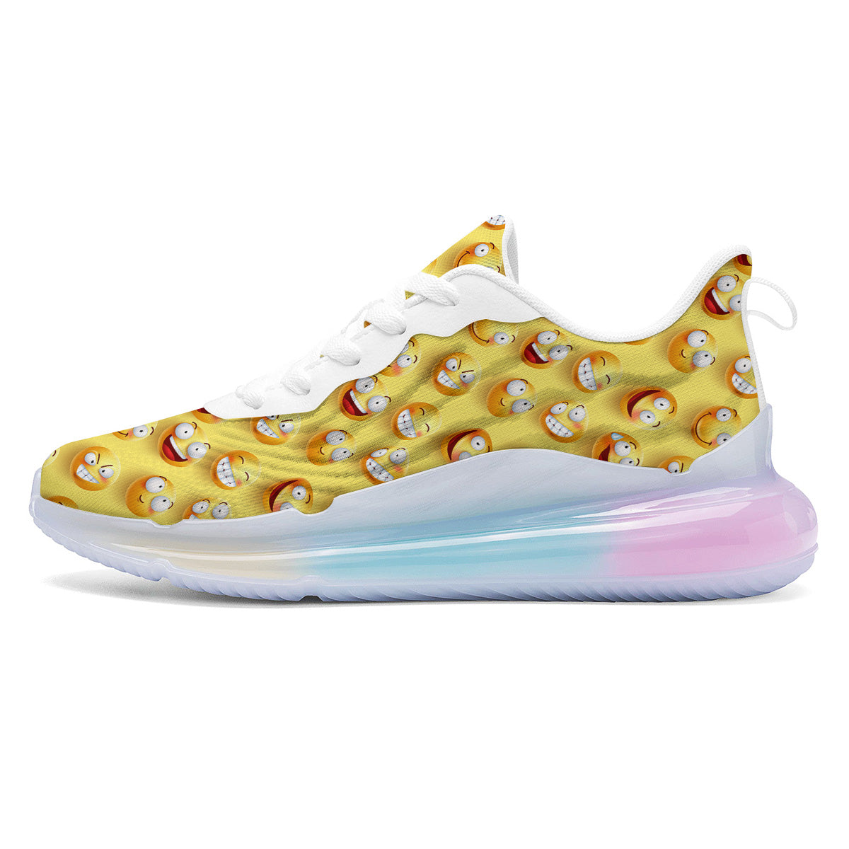 Emoji And Facial Expressions Print Pattern Running Sneakers-grizzshop