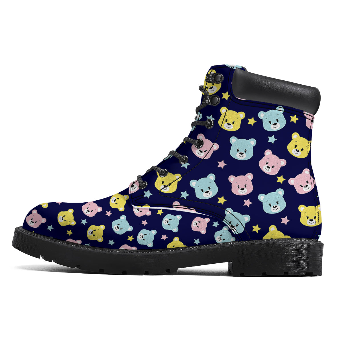 Emoji Bear Print Pattern Boots-grizzshop