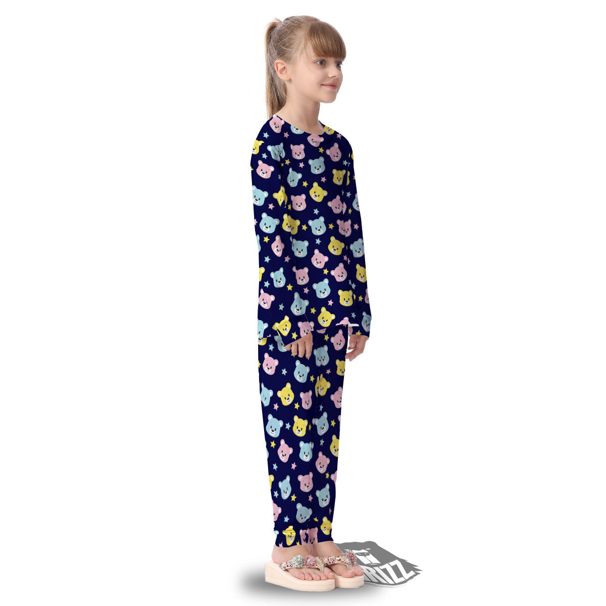 Emoji Bear Print Pattern Kid's Pajamas-grizzshop