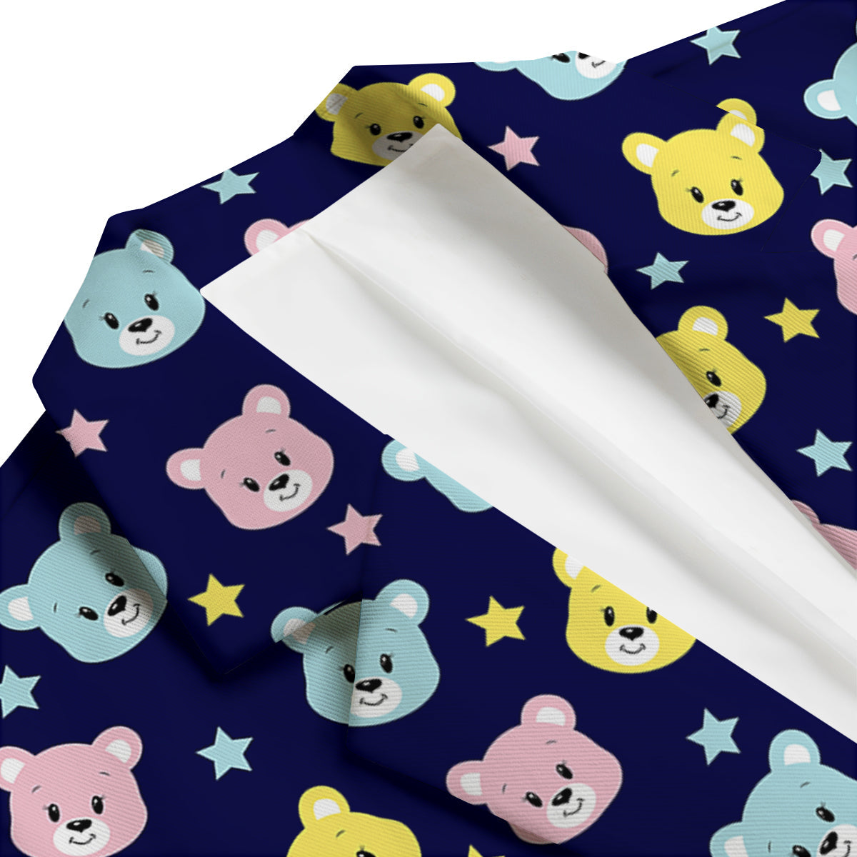 Emoji Bear Print Pattern Men's Blazer-grizzshop