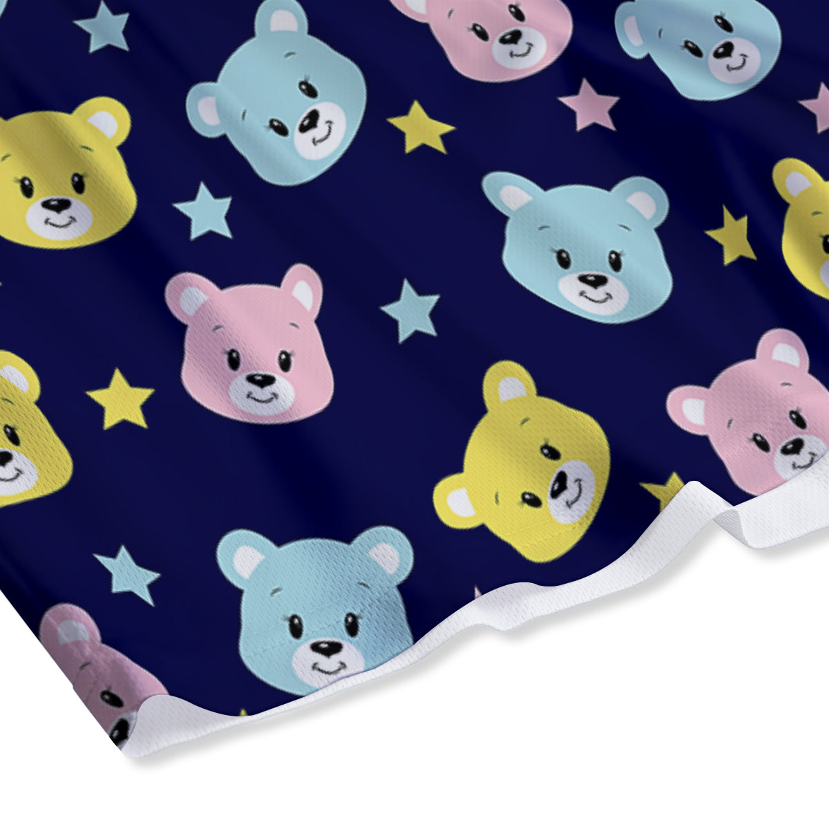 Emoji Bear Print Pattern Mesh Shorts-grizzshop