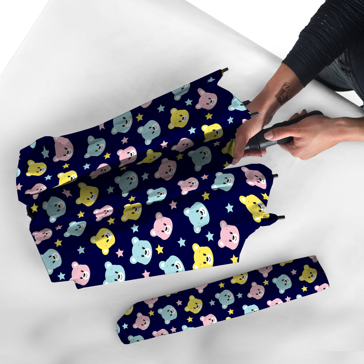Emoji Bear Print Pattern Umbrella-grizzshop