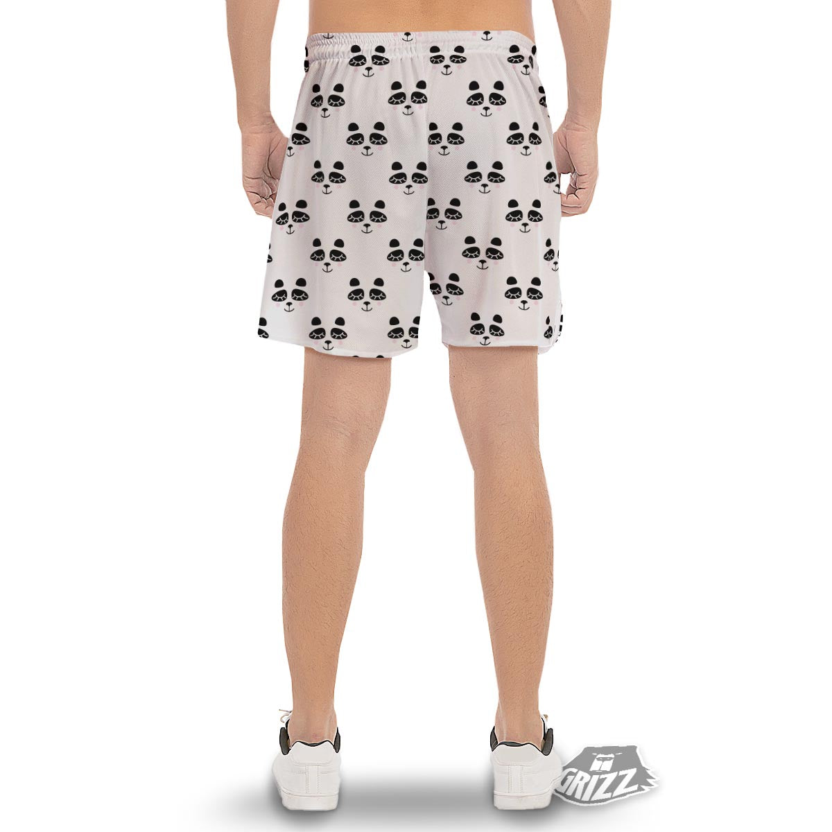 Emoji Bear Sleeping Print Pattern Men's Gym Shorts-grizzshop