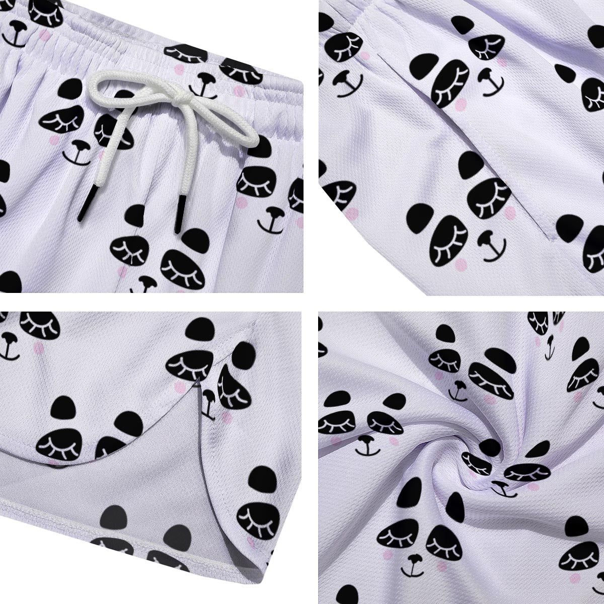 Emoji Bear Sleeping Print Pattern Men's Running Shorts-grizzshop