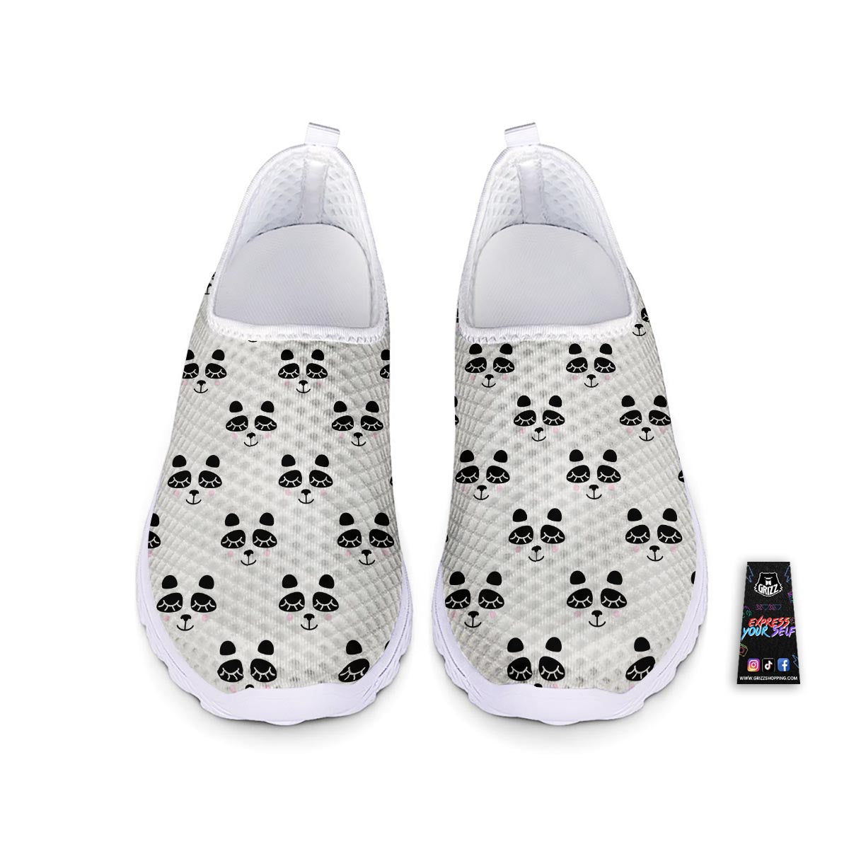 Emoji Bear Sleeping Print Pattern Nurse Shoes-grizzshop