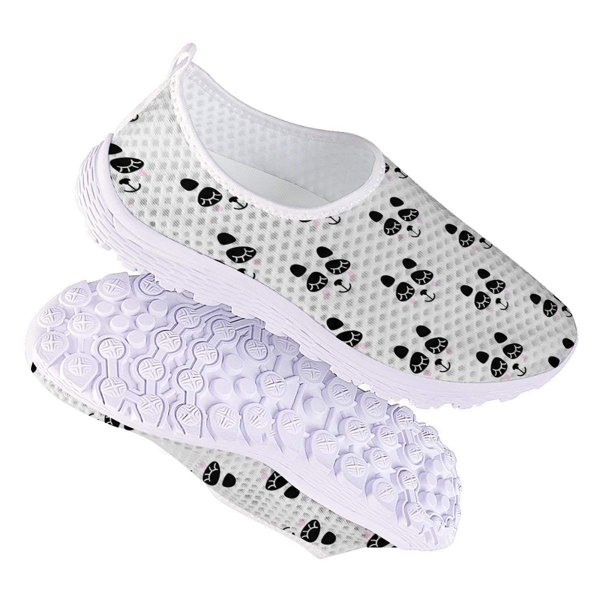 Emoji Bear Sleeping Print Pattern Nurse Shoes-grizzshop