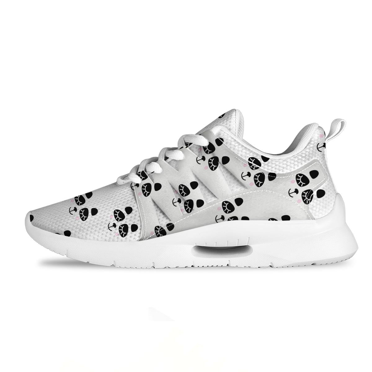 Emoji Bear Sleeping Print Pattern Tennis Shoes-grizzshop