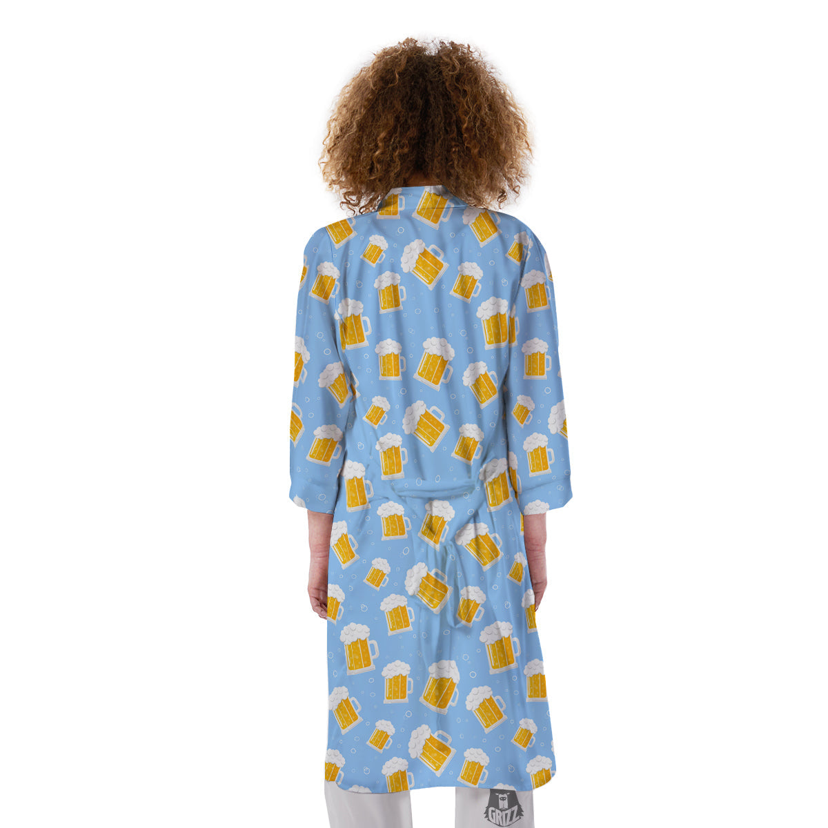 Emoji Beer Print Pattern Kimono-grizzshop