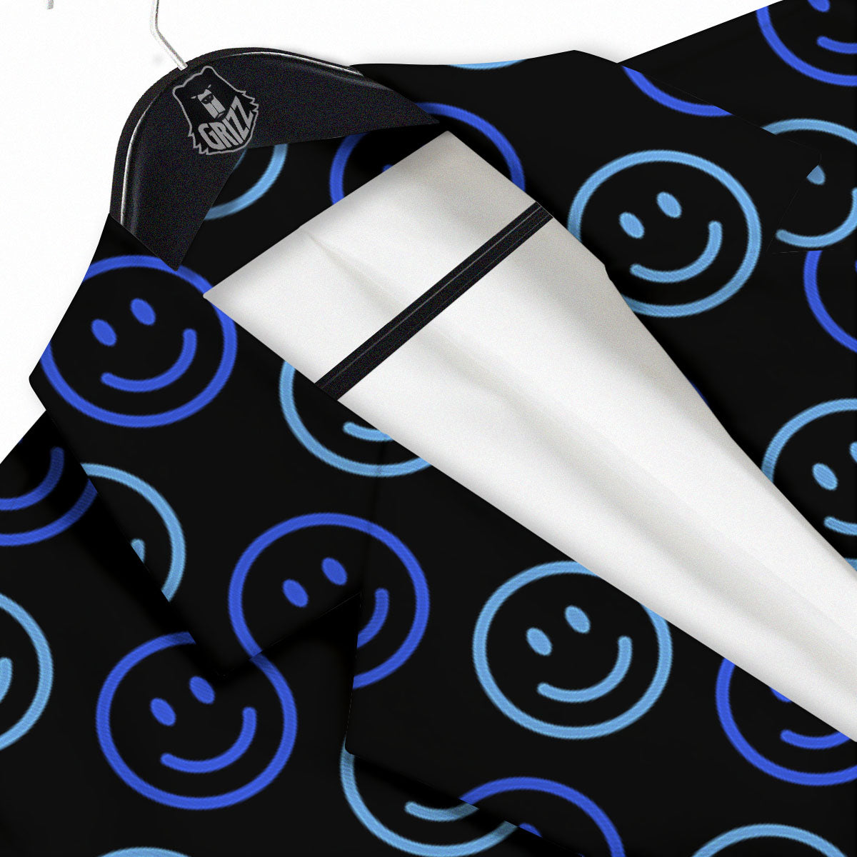 Emoji Blue Print Pattern Men's Sport Coat-grizzshop