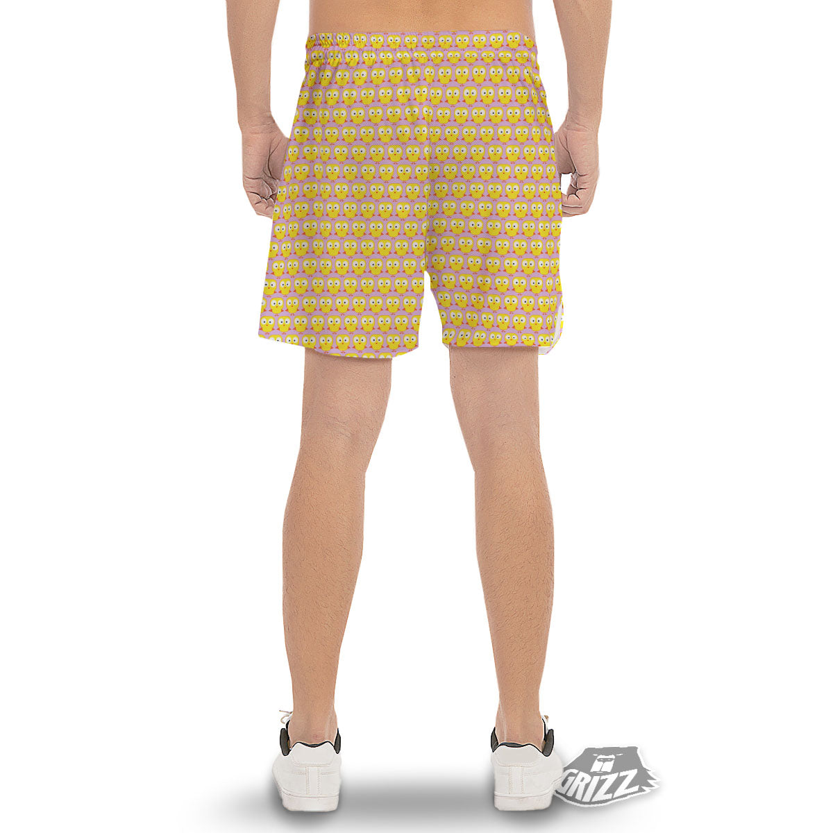 Emoji Chicken Love Print Pattern Men's Gym Shorts-grizzshop