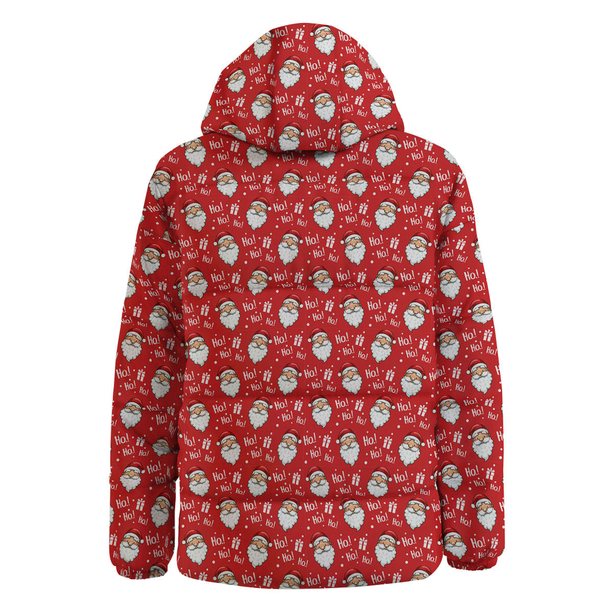 Emoji Christmas Print Pattern Down Jacket-grizzshop