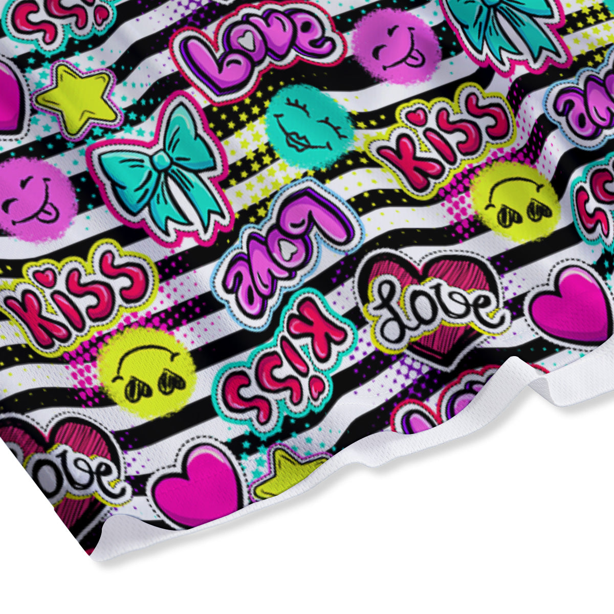 Hamburger Cute Print Pattern Mesh Shorts