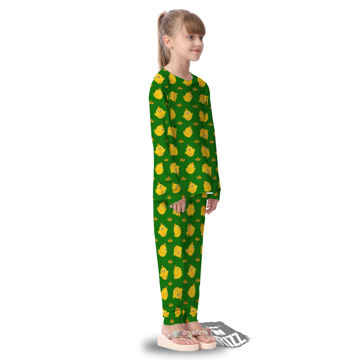Emoji Cute Chicken Print Pattern Kid's Pajamas-grizzshop