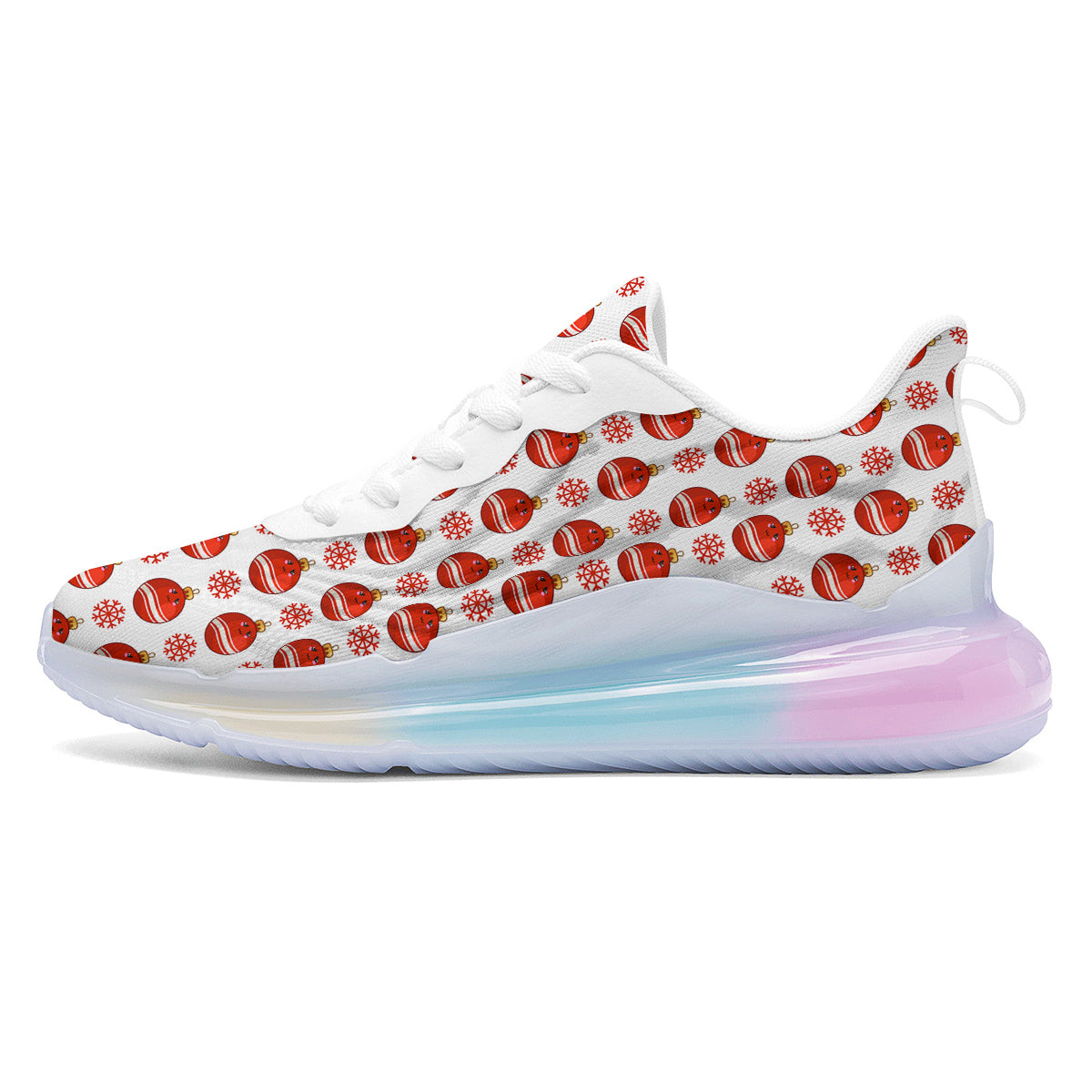 Emoji Cute Christmas Print Pattern Running Sneakers-grizzshop