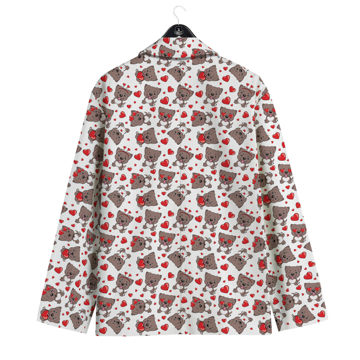 Emoji Cute Dog Print Pattern Men's Sport Coat-grizzshop