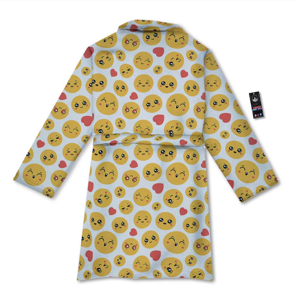 Emoji Cute Print Pattern Bathrobe-grizzshop