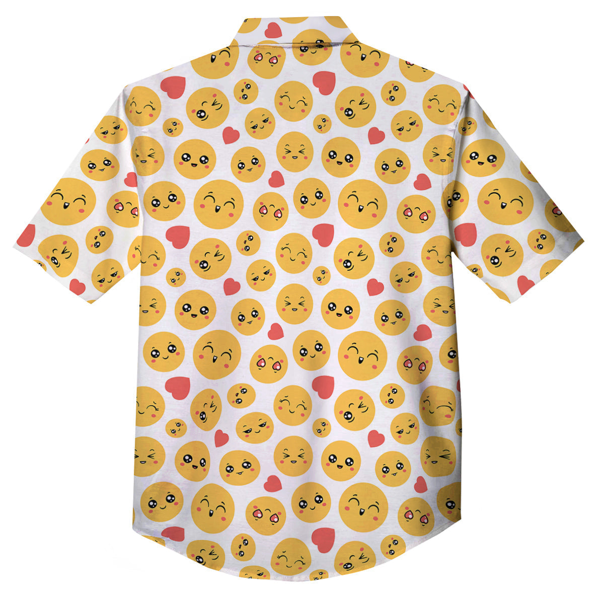 Emoji Cute Print Pattern Button Up Shirt-grizzshop