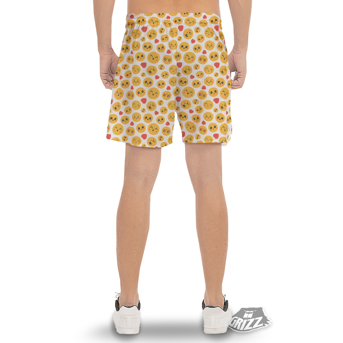 Emoji Cute Print Pattern Men's Gym Shorts-grizzshop