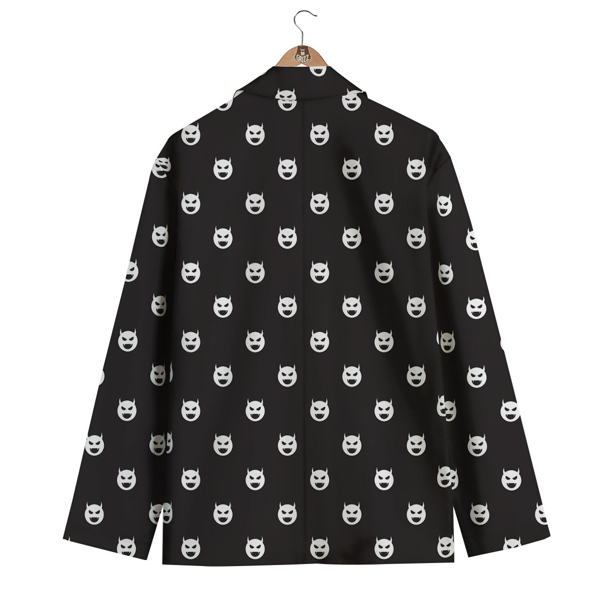Emoji Devil Print Pattern Men's Blazer-grizzshop
