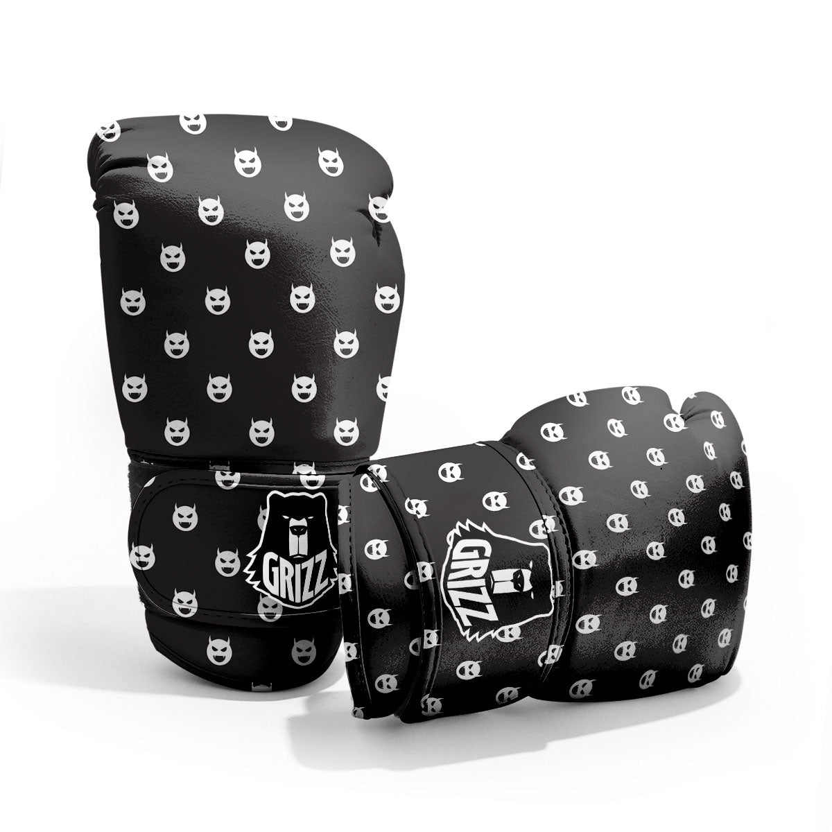 Emoji Devil Print Pattern Sparring Gloves-grizzshop