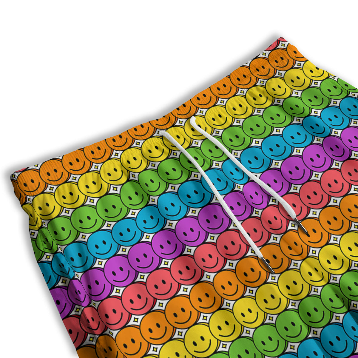 Emoji Faces Colorful Print Pattern Men's Athletic Shorts
