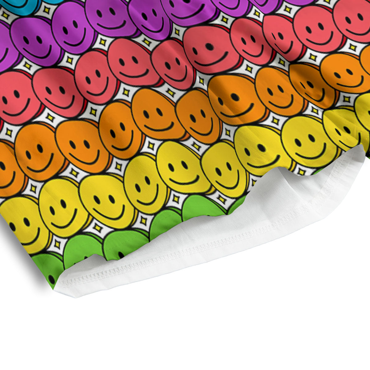 Emoji Faces Colorful Print Pattern Men's Athletic Shorts