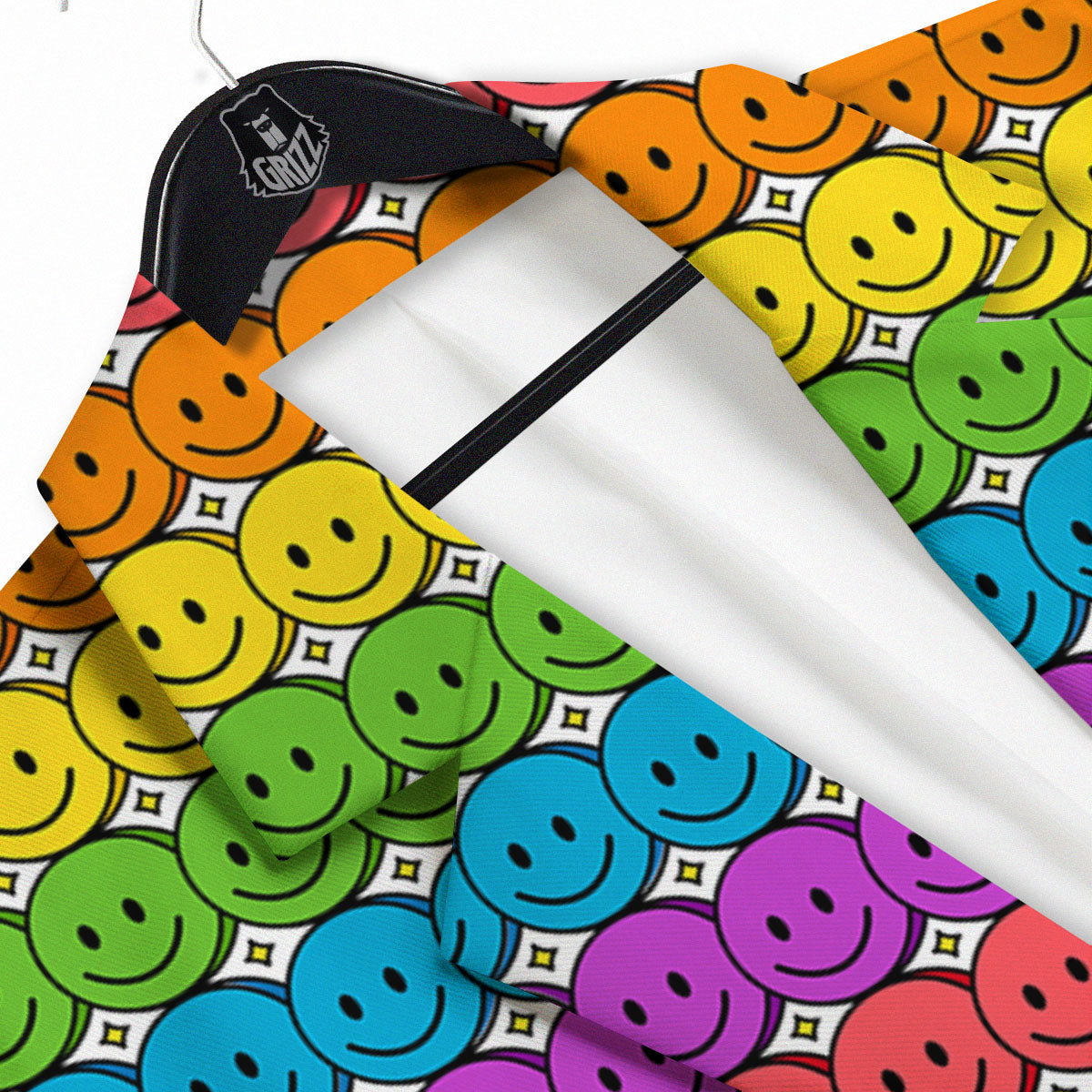 Emoji Faces Colorful Print Pattern Men's Sport Coat-grizzshop