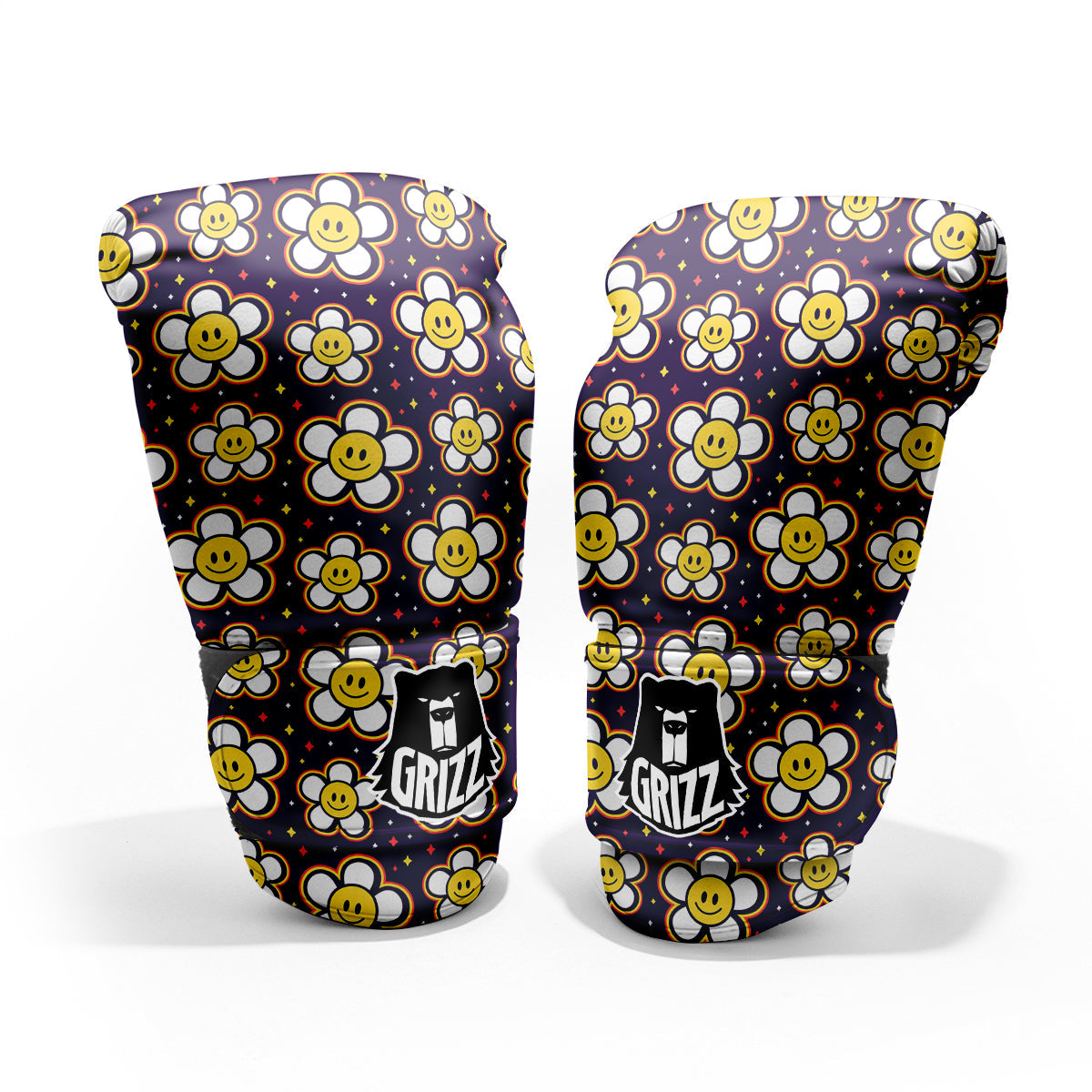 Emoji Flower Smile Print Pattern Pro Boxing Glove