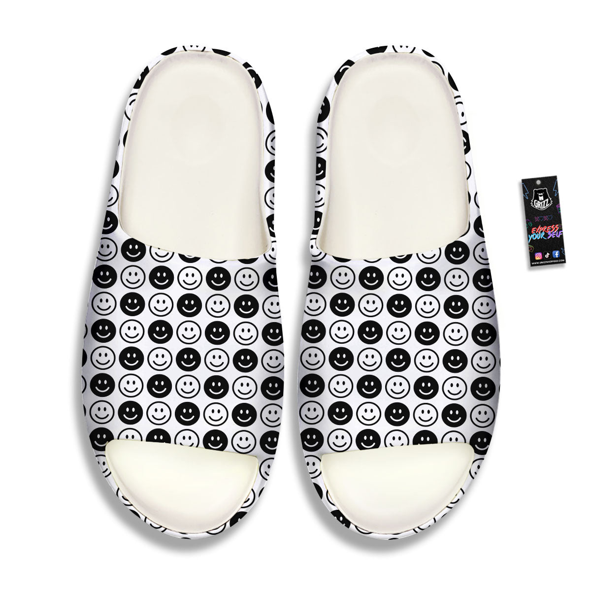 Emoji Funny Print Pattern Sandals-grizzshop