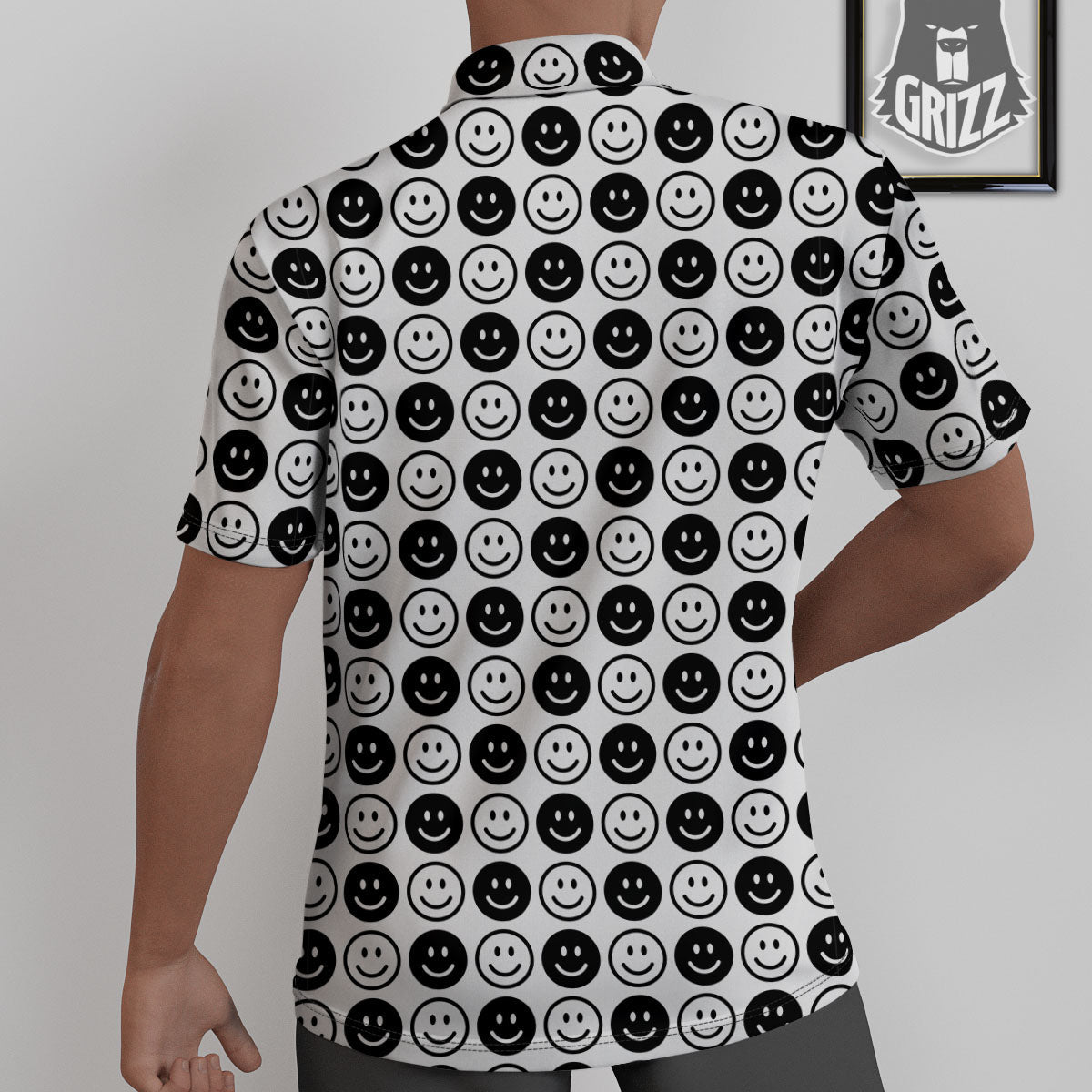 Emoji Funny Print Pattern Untucked Shirts-grizzshop
