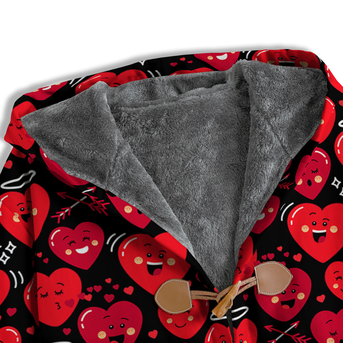 Emoji Hearts Print Pattern Men's Windbreaker Jacket-grizzshop
