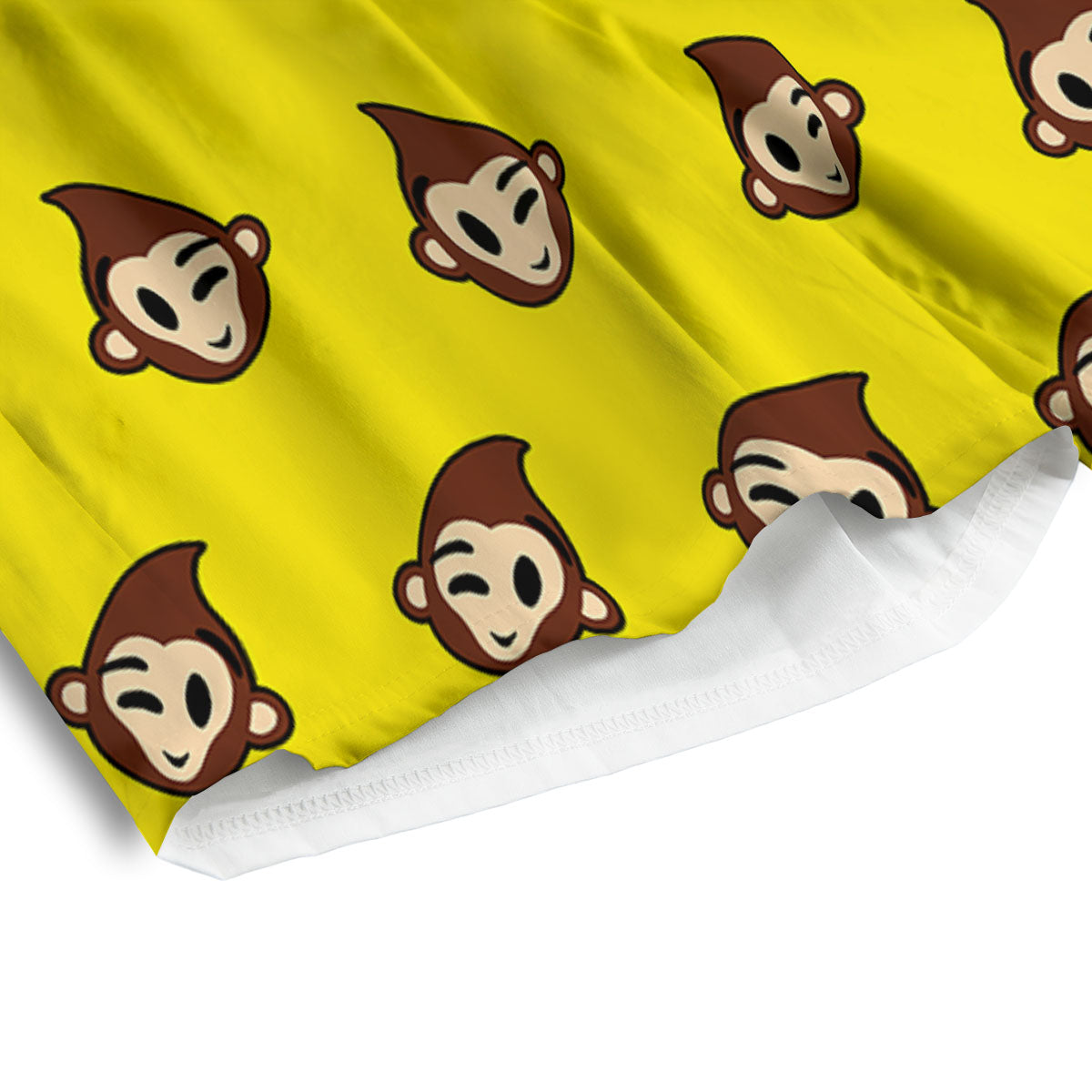 Emoji Monkey Print Pattern Men's Athletic Shorts