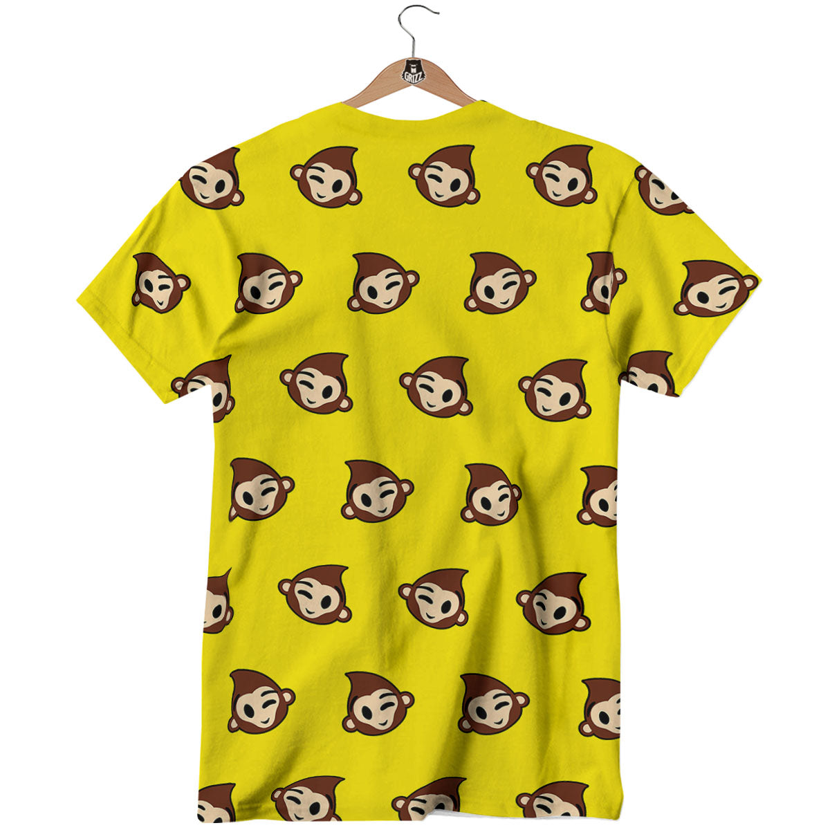 Emoji Monkey Print Pattern T-Shirt-grizzshop