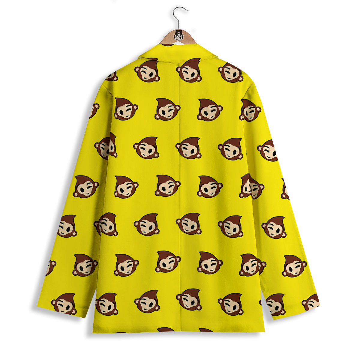 Emoji Monkey Print Pattern Women's Blazer-grizzshop