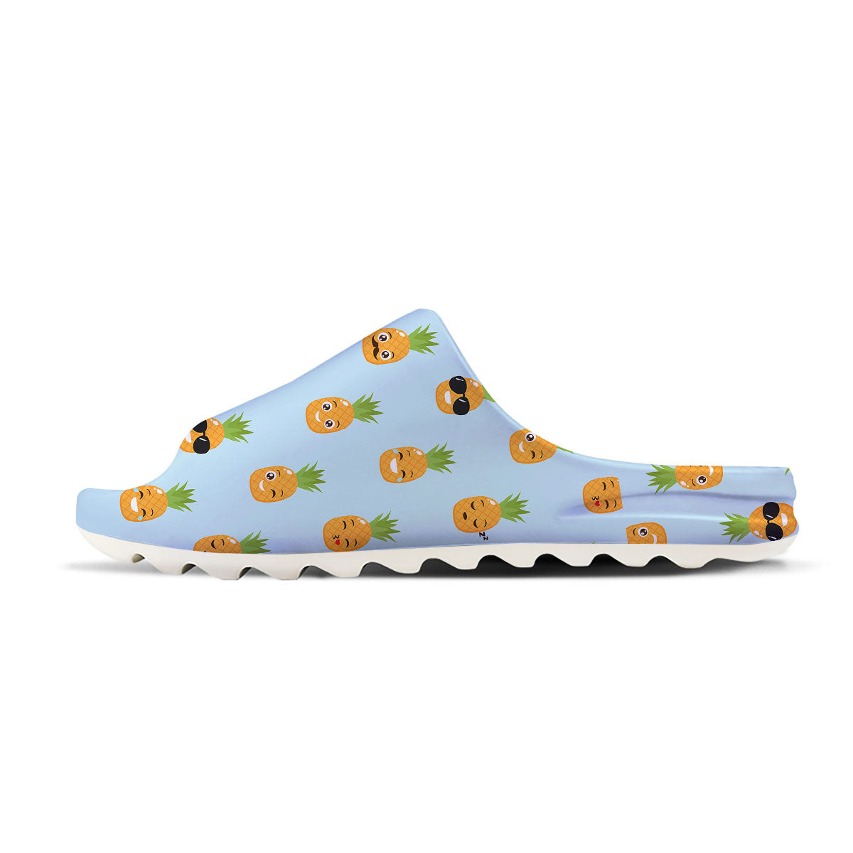 Emoji Pineapple Print Pattern Sandals-grizzshop