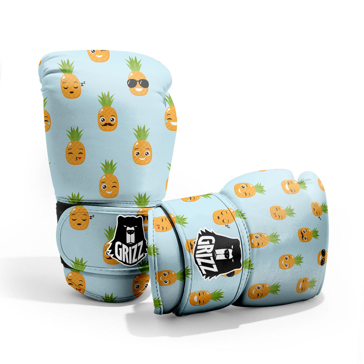 Emoji Pineapple Print Pattern Pro Boxing Glove