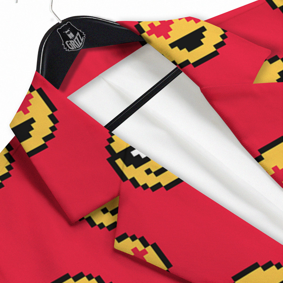 Emoji Pixel Print Pattern Men's Sport Coat-grizzshop