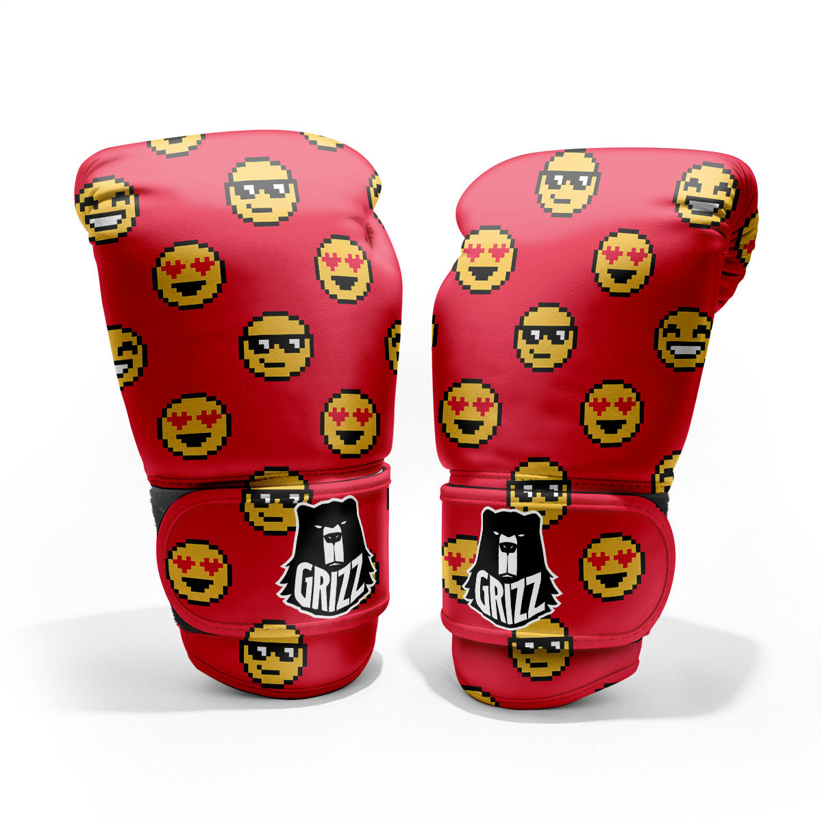 Emoji Pixel Print Pattern Pro Boxing Glove