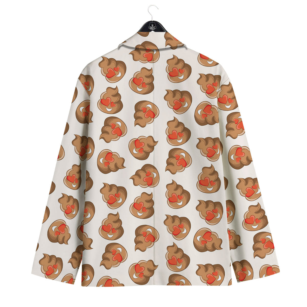 Emoji Poop Print Pattern Men's Sport Coat-grizzshop