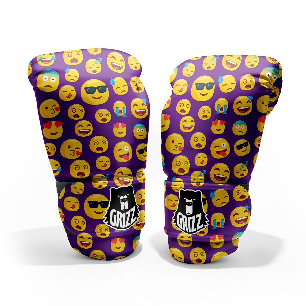 Emoji Purple Print Pattern Pro Boxing Glove