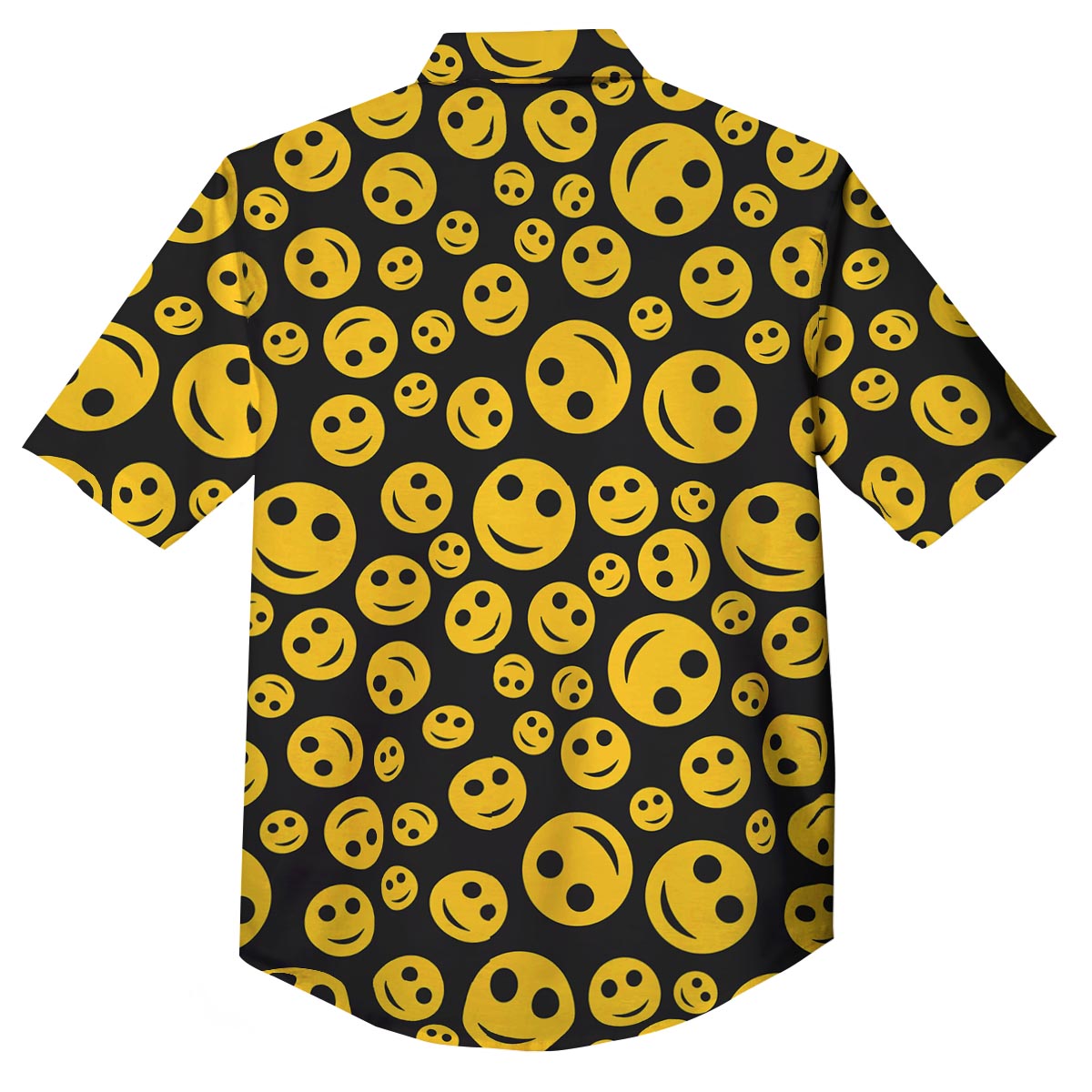 Emoji Smiley Faces Print Pattern Button Up Shirt-grizzshop
