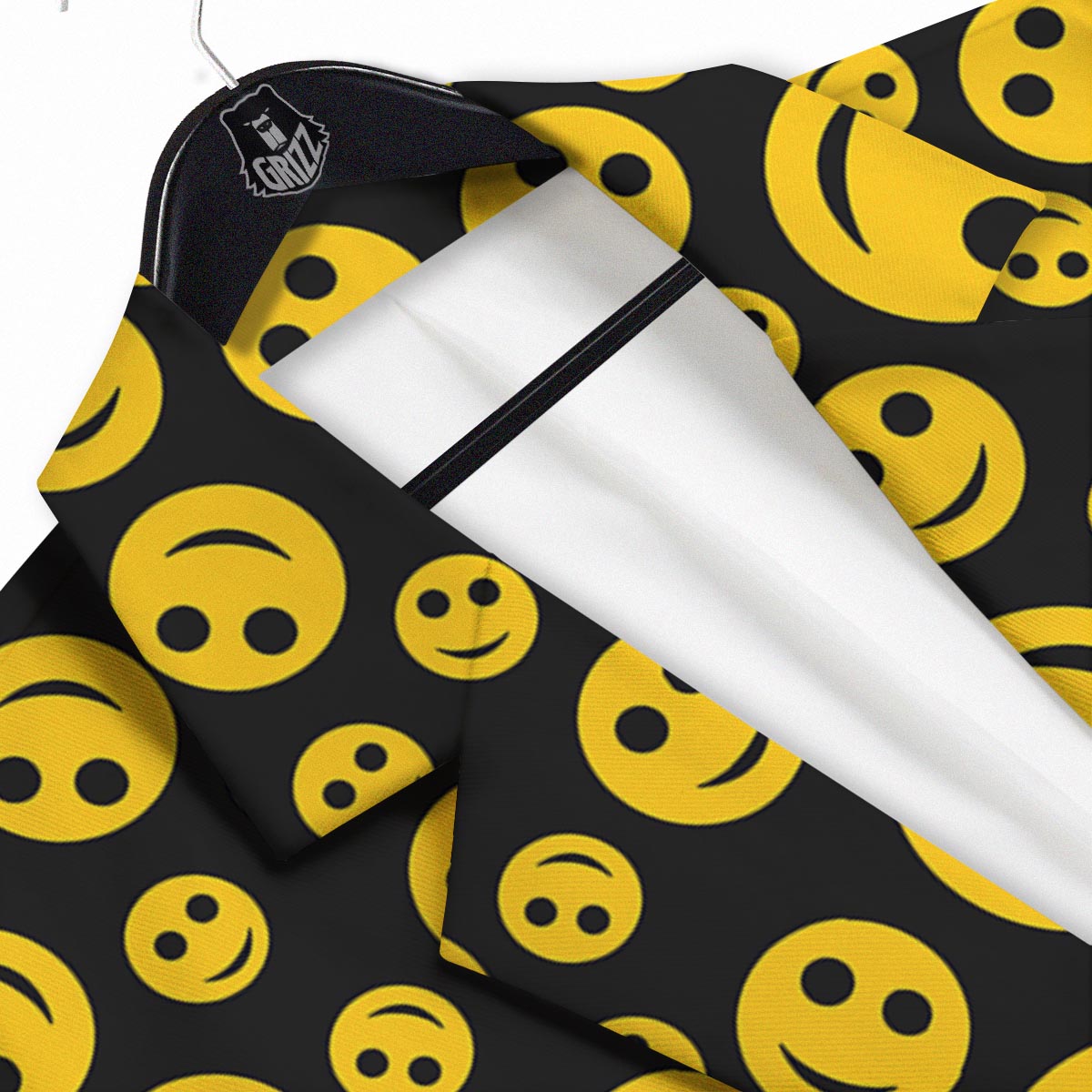 Emoji Smiley Faces Print Pattern Men's Sport Coat-grizzshop