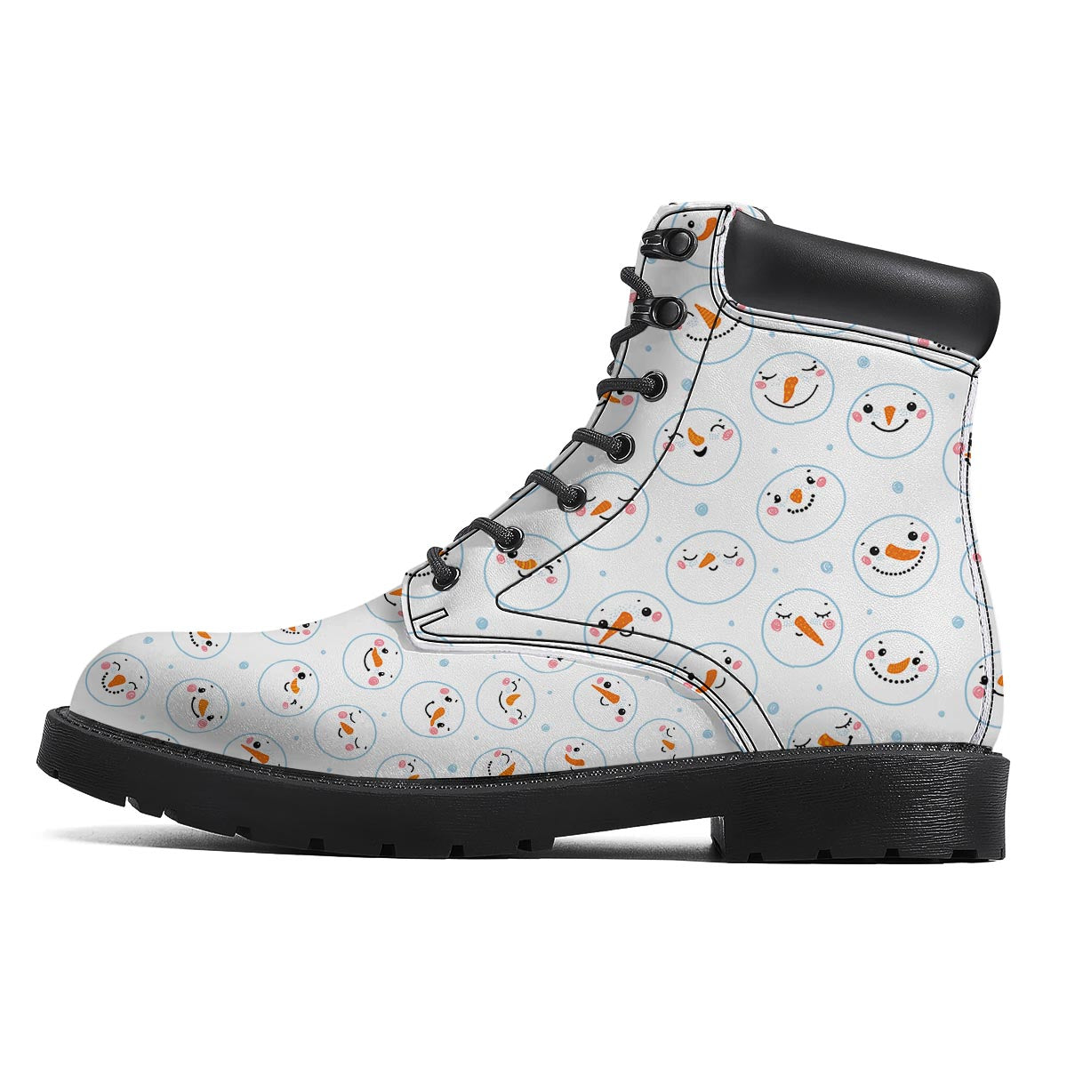 Emoji Snowman Print Pattern Boots-grizzshop