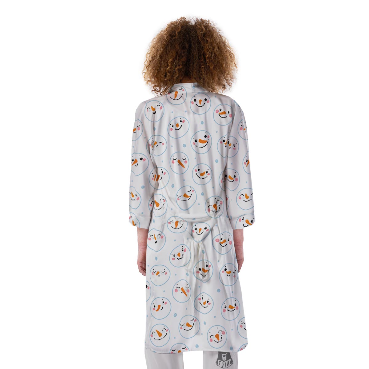 Emoji Snowman Print Pattern Kimono-grizzshop