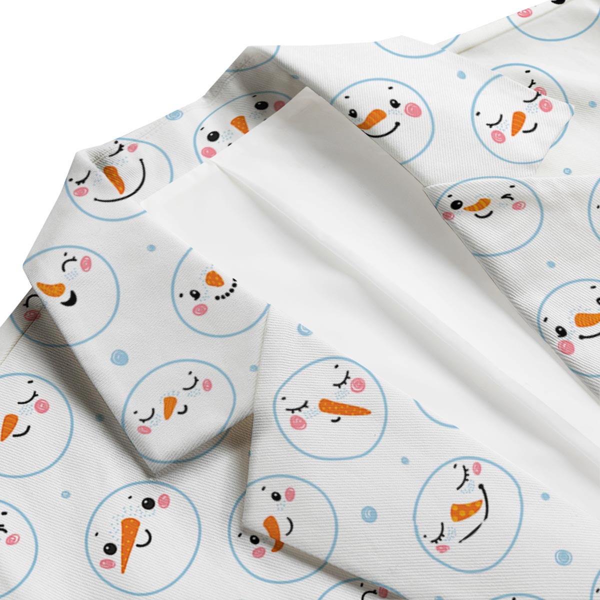 Emoji Snowman Print Pattern Men's Blazer-grizzshop