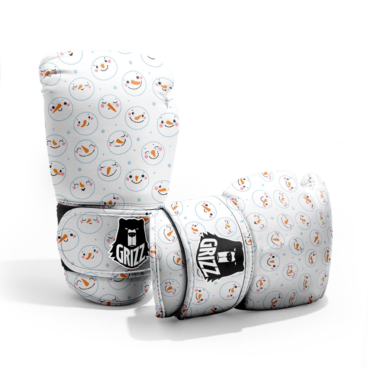Emoji Snowman Print Pattern Pro Boxing Glove