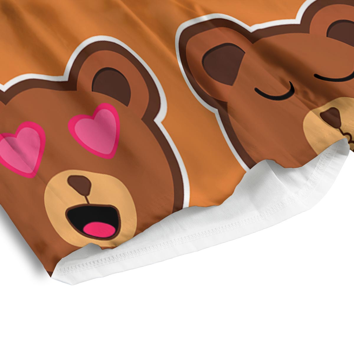 Emoji Teddy Bear Print Men's Athletic Shorts